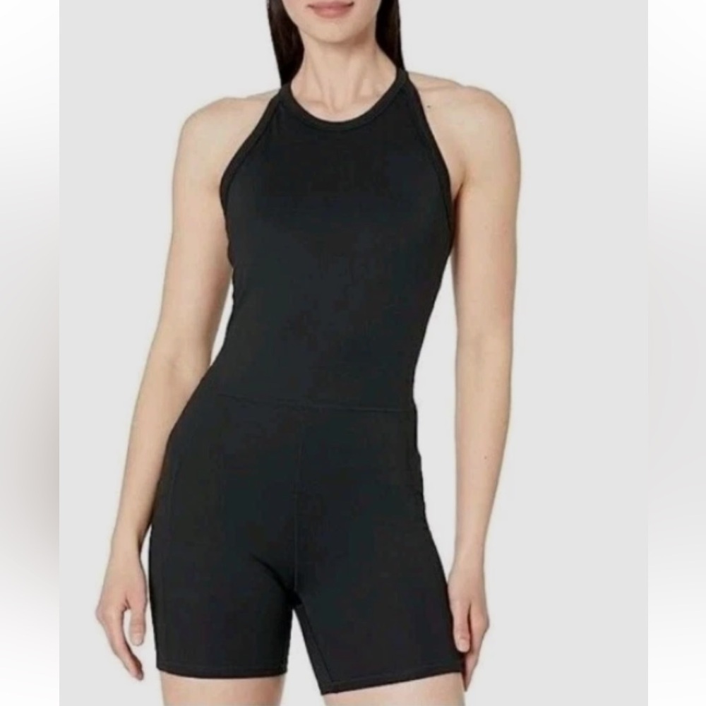 New‎ Prana Becksa Shortie Solid Black Romper M
